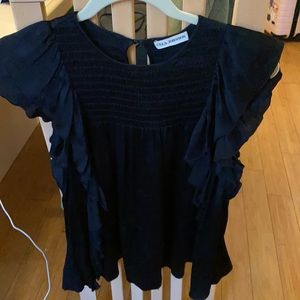 Ulla Johnson 100% Silk Ruffle Tank